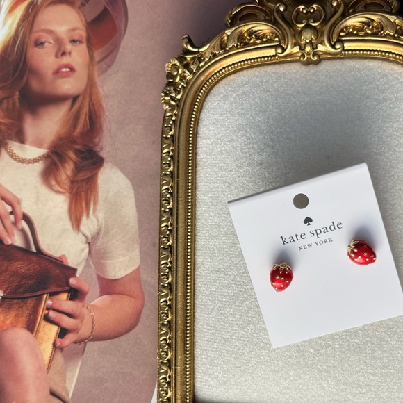 kate spade Jewelry - 🎁Kate Spade Strawberry Stud Earrings - like to get cco price today